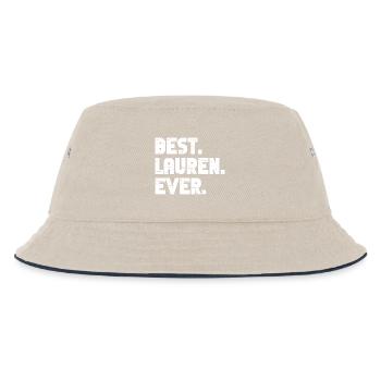 Best Lauren Ever Geschenk Spruch - Kinder Bucket Hat - Natur/Navy - Vorne