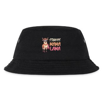 Werdende Mutter STARKES MAMA LAMA Lustiges - Kinder Bucket Hat - Schwarz - Vorne