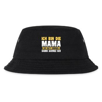 Mutter Team Mama - Kinder Bucket Hat - Schwarz - Vorne