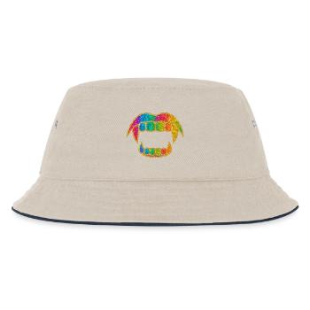 Rainbow Glitter Mouth - Kids’ Bucket Hat - ecru/navy - Front