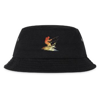 Fishing Graphic Retro Style - Kids’ Bucket Hat - black - Front