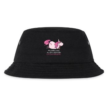 Lustige Dickes Einhorn Spruch Molliges Einhorn - Kinder Bucket Hat - Schwarz - Vorne