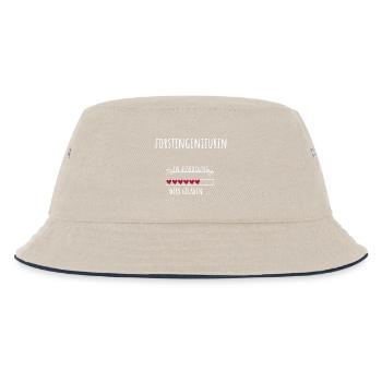 Forstingenieurwesen Studium Beruf Ausbildung Forst - Kinder Bucket Hat - Natur/Navy - Vorne
