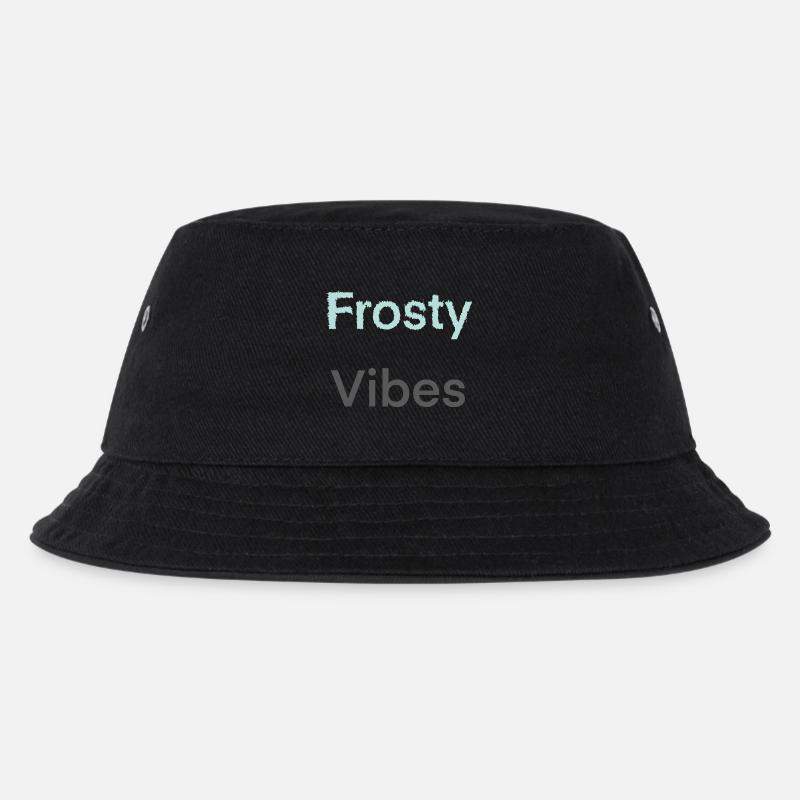 Frosty Vibes - Kinder Bucket Hat - Schwarz