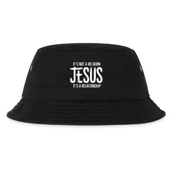 Keine Religion, sondern eine Beziehung Jesus - Kinder Bucket Hat - Schwarz - Vorne