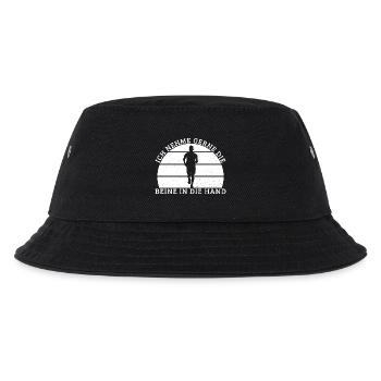 Marathonläufer Nehme Gerne Hände in die Hand - Kinder Bucket Hat - Schwarz - Vorne