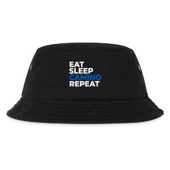 Eat sleep Camino Repeat | Way of St. James, Pilgrimage - Kids’ Bucket Hat - black - Front