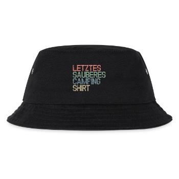 Letztes sauberes Camping - Shirt - Lustige Sprüche - Kinder Bucket Hat - Schwarz - Vorne