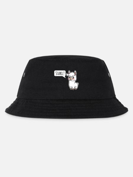 Bleibt Stabil! So wie das kleine Lama - Kinder Bucket Hat - Schwarz