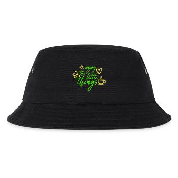 Enjoy The Little Things Gratitude Mindfulness - Kids’ Bucket Hat - black - Front