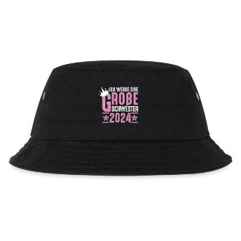 Big Sister 2024 Pink Crown - Kids’ Bucket Hat - black - Front