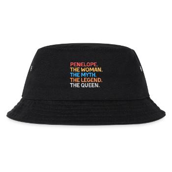 Penelope The Woman The Myth The Legend The Queen - Kinder Bucket Hat - Schwarz - Vorne