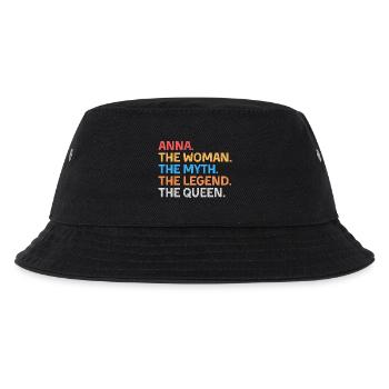 Anna Die Frau Der Mythos Die Legende Die Königin - Kinder Bucket Hat - Schwarz - Vorne