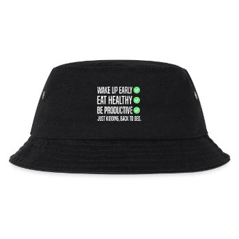 Lustiger Vorsatz für das neue Jahr - Kinder Bucket Hat - Schwarz - Vorne
