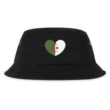 Algeria heart flag - Kids’ Bucket Hat - black - Front