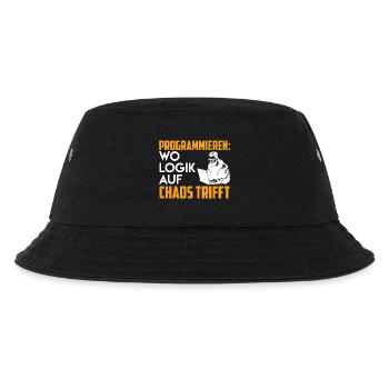 PROGRAMMIEREN WO LOGIK AUF CHAOS TRIFFT Lustig - Kinder Bucket Hat - Schwarz - Vorne