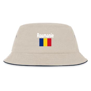 Roumanie Tricolore Retro - Bob Enfant - blanc cassé/bleu marine - Devant