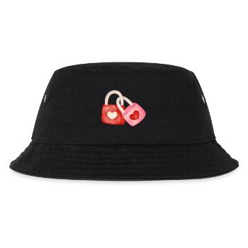 Liebende, verrückt vor Liebe, Valentinstag - Kinder Bucket Hat - Schwarz - Vorne