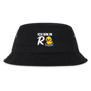 Rente Ente Ich Bin In Rente Geschenk - Kinder Bucket Hat - Schwarz - Vorne