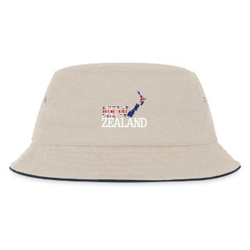 New Zealand Land Map - Kids’ Bucket Hat - ecru/navy - Front