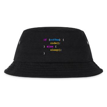 Kein Kaffee Kein Code Programmierer Informatiker - Kinder Bucket Hat - Schwarz - Vorne