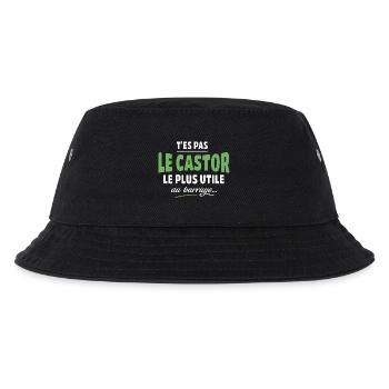 Deine Schritte sind der nützlichste Biber - Kinder Bucket Hat - Schwarz - Vorne