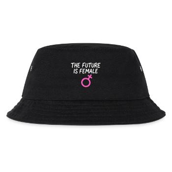 Female Spruch Empowerment Frauenpower - Kinder Bucket Hat - Schwarz - Vorne