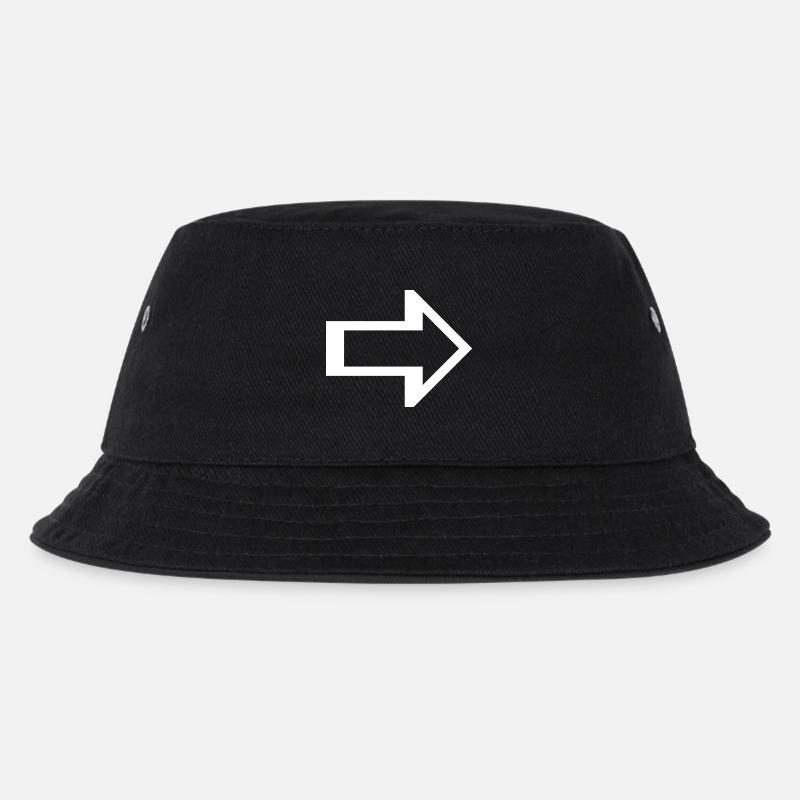 Pfeil rechts links Symbol - Kinder Bucket Hat - Schwarz