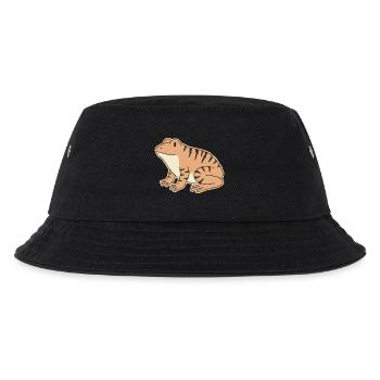 orange toad with retro stripes tabby stripes - Kids’ Bucket Hat - black - Front