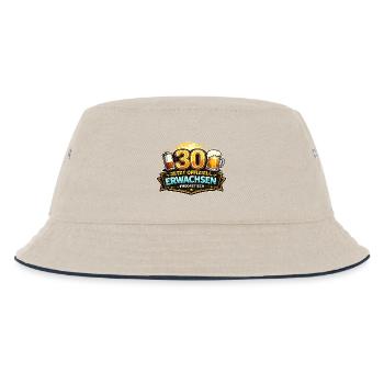 30 Jetzt Offiziell Erwachsen - Kinder Bucket Hat - Natur/Navy - Vorne