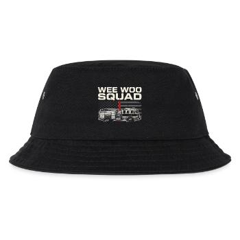 Wee Woo Squad Rettungsdienst Design - Kinder Bucket Hat - Schwarz - Vorne