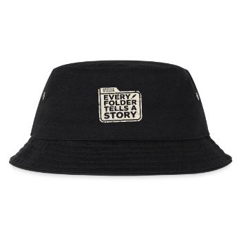 Jeder Ordner erzählt eine Geschichte - Kinder Bucket Hat - Schwarz - Vorne