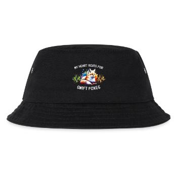 Swiftfuchs Herzlinie - Kinder Bucket Hat - Schwarz - Vorne