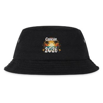 Cancun 2026 - Kinder Bucket Hat - Schwarz - Vorne