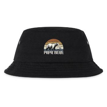 Papa Bear - Father Father's Day Gift - Kids’ Bucket Hat - black - Front