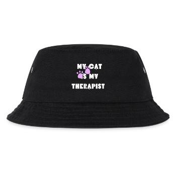 My cat is my therapist  - Kids’ Bucket Hat - black - Front