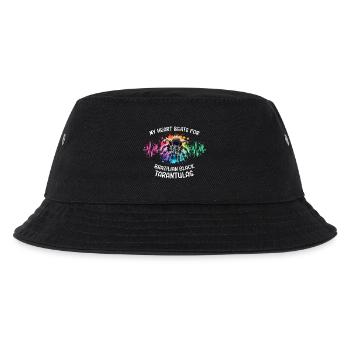 Schwarze Vogelspinne Herzlinie - Kinder Bucket Hat - Schwarz - Vorne
