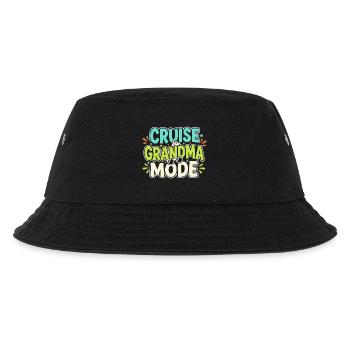 Kreuzfahrt-oma, Oma An Deck, - Kinder Bucket Hat - Schwarz - Vorne