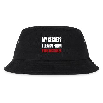 My Secret? I Learn From Your Mistakes Funny Quote - Kids’ Bucket Hat - black - Front