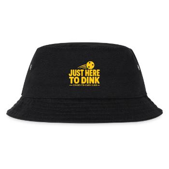 Just Here to Dink Pickleball Butter Yellow Court - Kids’ Bucket Hat - black - Front