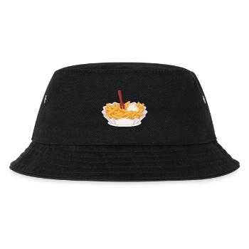 pommes - Kinder Bucket Hat - Schwarz - Vorne
