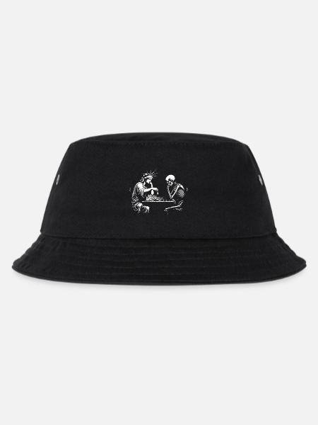 Freiheitsstatue, die Schach mit dem Tod spielt - Kinder Bucket Hat - Schwarz