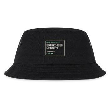 Neue Nebenquest Erwachsen werden - Pixel Retro - Kinder Bucket Hat - Schwarz - Vorne