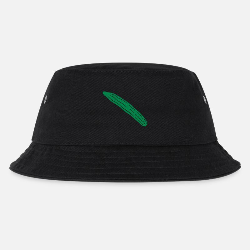 gurke - cucumber 1col - Kinder Bucket Hat - Schwarz