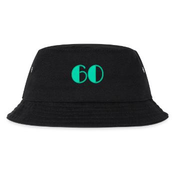 60 JAHRE. 60-JÄHRIGES JUBILÄUM. GEBURTSTAG 60 JAHRE. 60 - Kinder Bucket Hat - Schwarz - Vorne