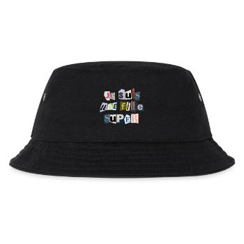 I am a super girl - Kids’ Bucket Hat - black - Front