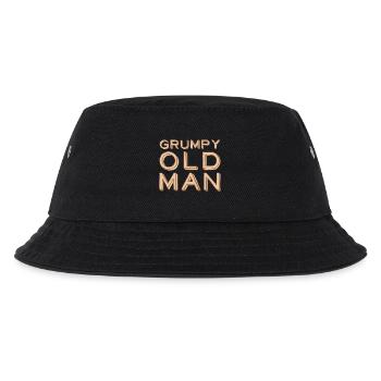 Mürrischer alter Mann - Kinder Bucket Hat - Schwarz - Vorne