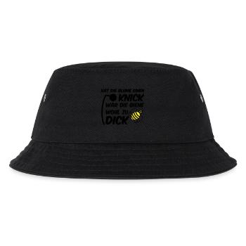 Biene zu dick Blume Knick Blüte - Kinder Bucket Hat - Schwarz - Vorne