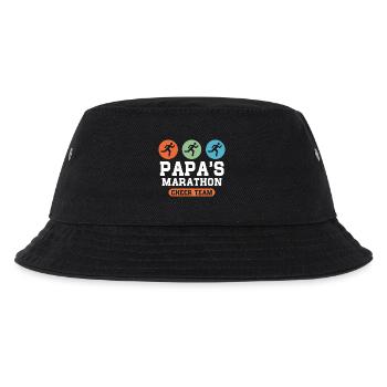 Papas Marathon Cheer Team - Kinder Bucket Hat - Schwarz - Vorne