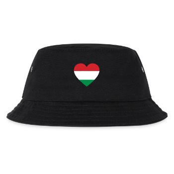 Love Liebe geschenk UNGARN Hungary - Kinder Bucket Hat - Schwarz - Vorne